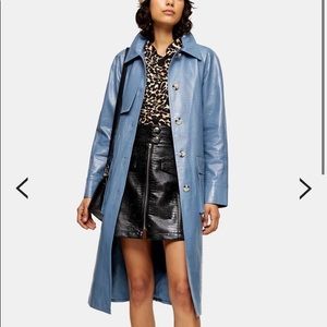 Topshop Blue Croc Trench